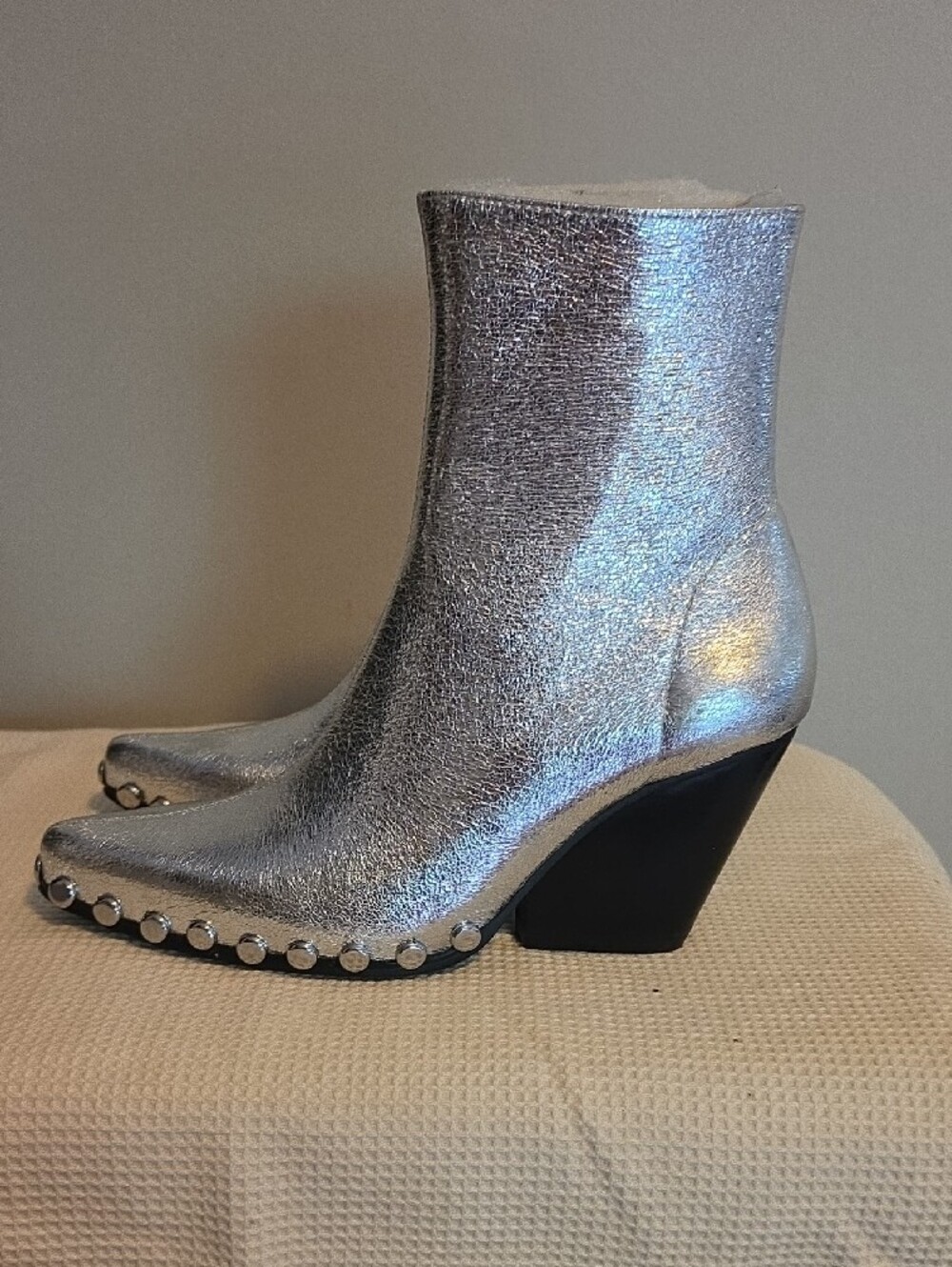 Free People/Jeffrey Campbell Walton St. Vegan Leather Pointed Toe Western Boots - Picture 2 of 6